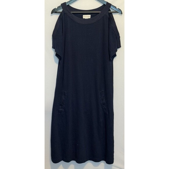 Soft Surroundings Dresses & Skirts - Soft Surroundings Womens Cold Shoulder Destin Gauze Dress Small Navy Blue
